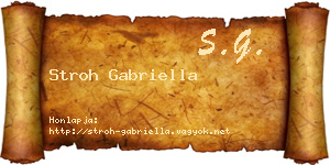 Stroh Gabriella névjegykártya